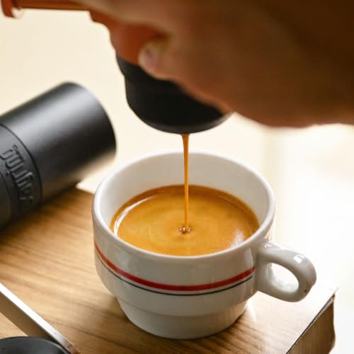 WACACO Minipresso GR2, Portable Espresso Maker Compatible Ground Coffee, Espresso Machine 18 Bar Manually Operated (Copper Clay) - color: Copper Clay