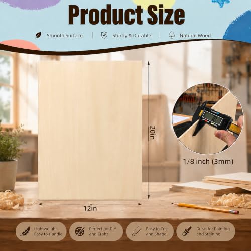 Basswood Sheets 12"x20"x1/8", 12 Pack - color: 12 Pack, size: 12"x20"