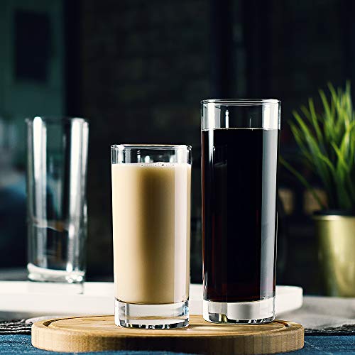 LUXU Highball Glasses,6pc Drinking Glasses,10 oz Tall Glass Sets - style: 10 OZ