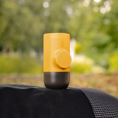 WACACO Minipresso GR2, Portable Espresso Maker Compatible Ground Coffee, Espresso Machine 18 Bar Manually Operated (Golden Ochre) - color: Golden Ochre