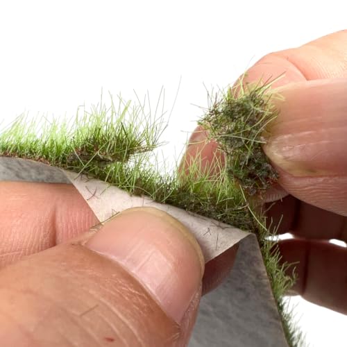 Miniature Model Grass Tufts & 8mm Static Grass Sheets for Diorama - 3.27x2.17 Inch Terrain Scenery for Railway, Train, Car Diorama & Miniature Scene Models (Sprout Green) - color: Sprout Green