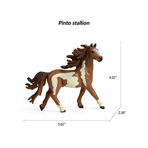 UANDME 8PCS Big Mare and Stallion Toy Figures, Plastic Horse Figurines, Animal Toys for Girls and Boys, Club Cake Topper Party Decoration - style: 8PCS Mare and Stallion Set