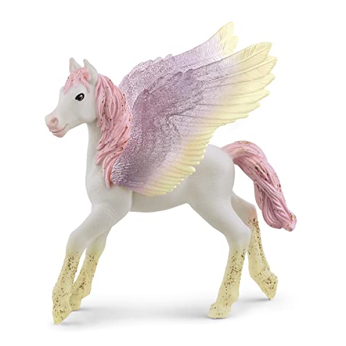Schleich Bayala - Sunrise Pegasus Foal Toy Figurine - Kids Ages 5+ | 70721 - style: Sunrise Pegasus, Mare