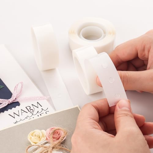 Briartw 900 Pcs 3/16in (5mm) & 900 Pcs 1/8in (3mm) Clear Mini Glue Point Dots,Ultra Thin Adhesive Dots for Crafts,Clear Self-Adhesive Dots,Permanent Sticky DIY Craft Dots,for Small Embellishments - size: 1/8in (3mm)+3/16in (5mm)