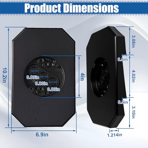 2 Pack Vinyl Siding Mounting Blocks for 1/2 inch Lap Double & 4 inch Siding - color: Rectangle Black, size: 2 pack