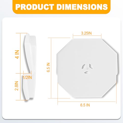 Vinyl Siding Mounting Blocks Fits 1/2 in Lap, 4-10 in Siding, White 2 Pack - color: Octagon White No-Box, size: 2 pack