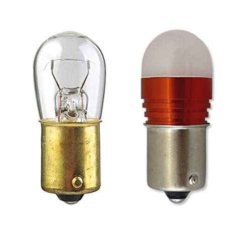 #1003#105 12VDC Miniature Bulb LED Replacement | Base: SC Bayonet Ba15S | Lamp Shape: B6 | Voltage: 12VDC (Red) - color: Red