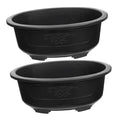 2Pcs Bonsai Training Pot 15 inch Plastic Flower Pot Bonsai Pot with Drainage Hole, Bonsai Planter Pot Plants Growing Pots for Nursery, Garden, Balcony, Black