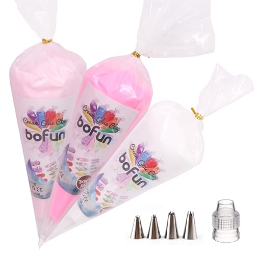 Pink Decoden Cream Glue Kit, Whipped Cream Glue Clay for Crafts - color: Light Pink