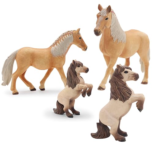 Gemini&Genius Horses Toy for Kids, Premium Horse with Cub Farm Animals - color: B- Brown Horses