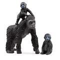 Schleich Wild Life - 3Pc Gorilla Family Playset - Kids Ages 3+ | 42601