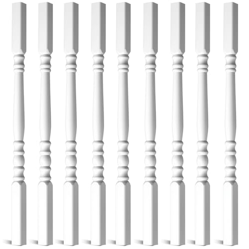Yaocom Vinyl Railing Spindles, 1 1/2" Sq X 32", Vinyl Railing, 9 Pack - size: 1 1/2" Sq X 32"
