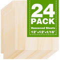 Basswood Sheets 12"x12"x1/16,1.5mm Basswood for Laser Cutting,Thin Plywood Board Unfinished Wood for Crafts, DIY Architectural Models Making, Wood Engraving (12inchx12inch-1/16-24Packs) - size: 12inchx12inch-1/16-24Packs