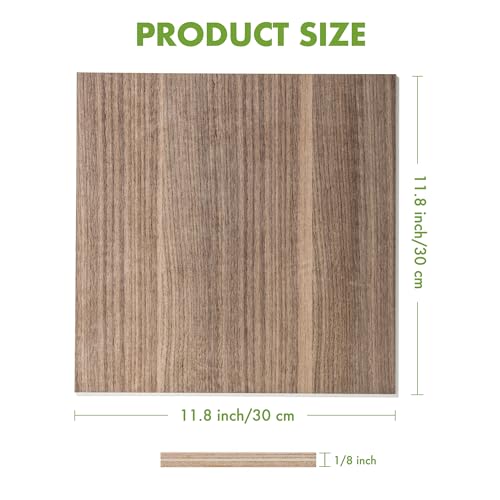 ROBOTIME 6Pcs 3mm Walnut Plywood for Laser Cutting, 1/8 Plywood Crafting Wood 12"x12", Engraving and DIY Projects, Thin Walnut Boards for Wood Project and Engraving - color: Walnut, size: 1/8" x 12" x 12"-6 Pack