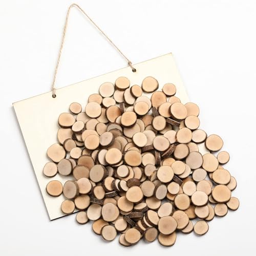 Small Wood Slices Unfinished Natural Wood Pieces 1.5-2.5cm 100Pcs - size: A (1.5-2.5 cm) 100Pcs