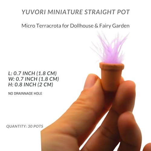Mini Terracotta Pots – Small Clay Flower Pots for Succulents, Cactus, DIY Crafts, Fairy Garden, School Projects – Set of 30 (Straight Cylinder, 0.7 Inch) - size: 0.7 Inch, style: Straight Cylinder