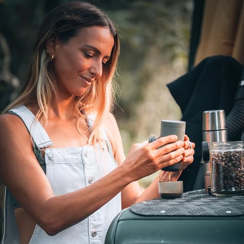 WACACO Minipresso GR2 Portable Coffee Maker For Ground Coffee, Gray Olive - color: Olive Grey
