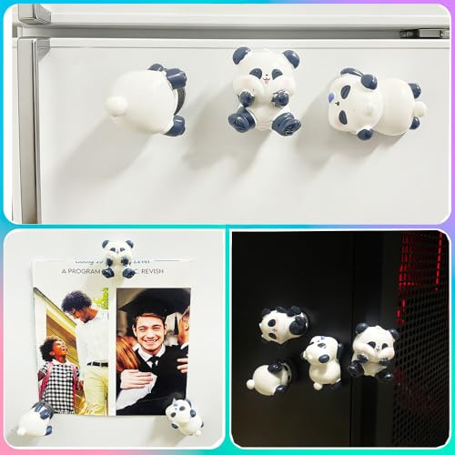 14PCS Mini Resin Panda Figurines Cute Miniature Panda Figurines for Fridge Magnets, DIY Crafts, Cake Decorating, Planter Accents, Panda Party Favors, and Home Display - style: 19PCS Resin Panda