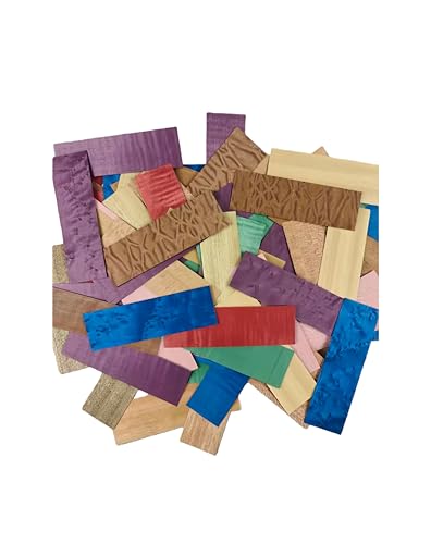 Unfinished Exotic Fingerboard Wood Veneer Sheet 1.7 inches x 5.9 inches, Thickness of 1/50 inch, Used for Inlay Woodworking Projects and Fingerboard Production. 100 Pieces