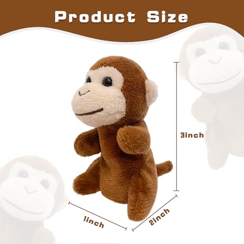Farm 6pcs Finger Puppets Set, Cute Animal Puppet Mini Hand Puppets Role-Playing Story Animal Soft Plush Toy for Kids Monkey, Fox, Squirrel, Raccoon, Panda, Koala (jungle01) - color: Jungle01
