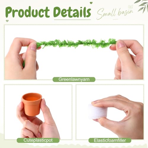 50 Sets Mini Knit Plants DIY Craft