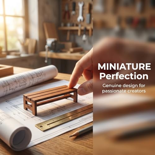 Sewroro 3pcs Miniature Wooden Bench Set - Mini Dollhouse Furniture Chair - Bonsai Landscape Accessory, Photography Stool Prop for Fairy Garden and Micro Scenes