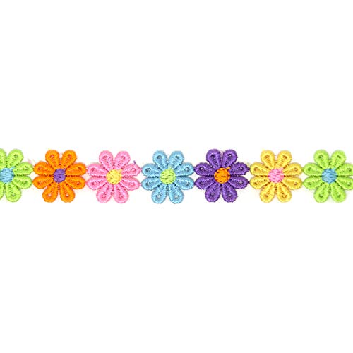 Honbay 5 Yards Decorating Lace Embroidered Trim Ribbons for Sewing or Craft Decoration (Flower A) - color: Flower A