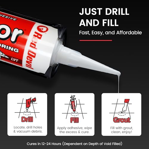 The Original Fix-A-Floor Loose Tile Repair Adhesive - Tile, Marble, Stone, Wood - Easy DIY Repair – Versatile Compatibility - 1 Gallon Jug – Comes with a Syringe Applicator - size: 1 Gallon (Pack of 1)