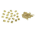 20PCS RC Car Mini Door Folding Hinge with Screws for RC Car Truck DIY Model Toy Hinge Parts (Gold) - color: Gold
