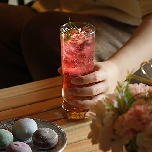 LUXU Highball Glasses,6pc Drinking Glasses,10 oz Tall Glass Sets - style: 10 OZ