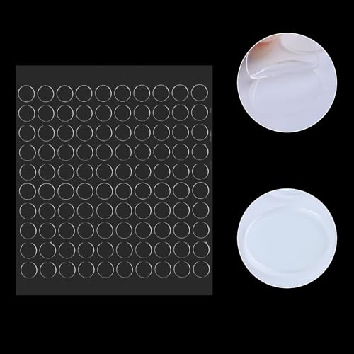 Gjinxi 300pcs Double Sided Adhesive Dots, Clear Glue Round Point Stickers for Crafts, Craft Foam Tape for DIY Handmade Craft, Putty Transparent Sticky Tack Small Stickers for DIY Art(0.39 inch/1 cm)