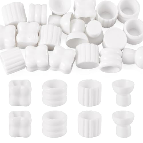 20Pcs White Mini Flower Vase Ornaments Miniature Flower Bottle Flowerpot Micro Landscape Dollhouse Accessories Pretending Prop Decoration Doll House Small Flower Vase Deco Table Garden Decor - style: White Vase-4 styles