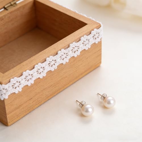 15 Yards Cotton Lace Ribbon, 0.51 Inch Wide - color: White Crochet Mesh