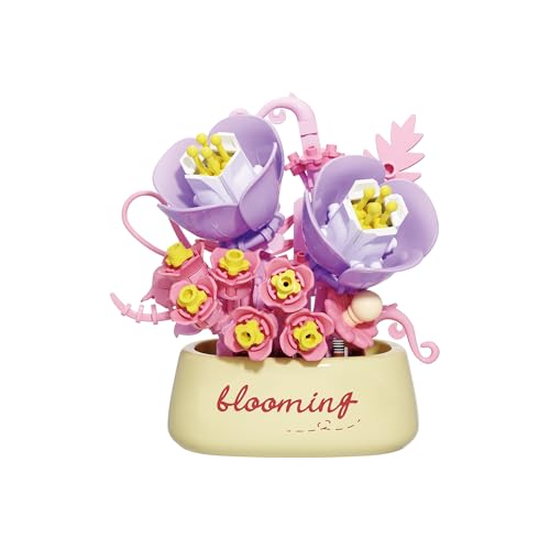 Corn Poppy Mini Flower Potted Bonsai Building Toy - style: Corn Poppy