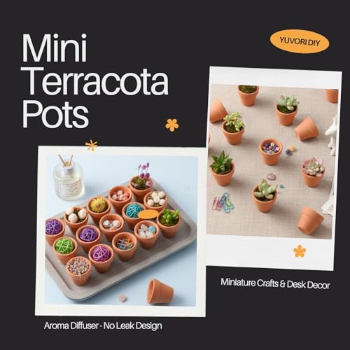 Mini Terracotta Pots No Drainage Hole – Small Clay Planters for Moss Terrarium, DIY Crafts, Aquarium Decoration, Non-Draining Succulent & Water Culture (Classic Cylinder, 1.8 Inch) - size: 1.8 Inch