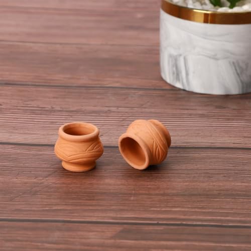 ONEST 7 Pieces Miniature Tiny Clay Pots Mini Flower Pottery Planter for DIY Garden Plants Office Home Decoration - color: 7 Pieces