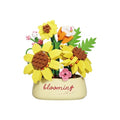 Cream Sunflower Mini Flower Potted Bonsai Building Toy - style: Cream Sunflower