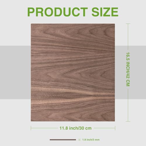 ROBOTIME 6-Pack 1/8" Walnut Plywood Sheets - 12 x 16 x 1/8 Inch - 3mm Laser Wood Sheets for Laser Cutting, Engraving & Wood Burning (Pyrography) - color: Walnut, size: 1/8" x 12" x 16"-6 Pack