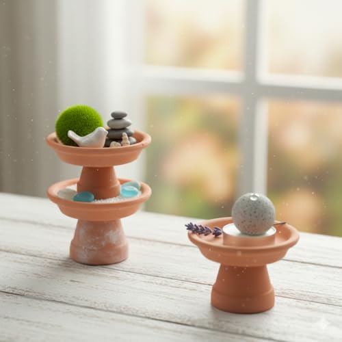 Mini Terracotta Pots No Drainage Hole – Small Clay Planters for Moss Terrarium, DIY Crafts, Aquarium Decoration, Non-Draining Succulent & Water Culture, Set of 30 (Classic Cylinder, 1 Inch) - size: 1 Inch