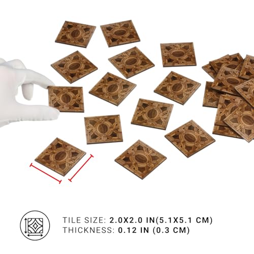 Miniature Parquet Flooring Tiles for Dollhouse Interiors, 1:12 or 1:6 Scale Flooring for Architectural Modeling and Diorama, REDUCIO! - color: Antique Walnut
