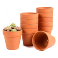 Terracotta Clay Pots with Drainage Holes, 4 Inch, Pack of 24, for Succulents, Plants, and DIY Crafts - color: 4-inch Red