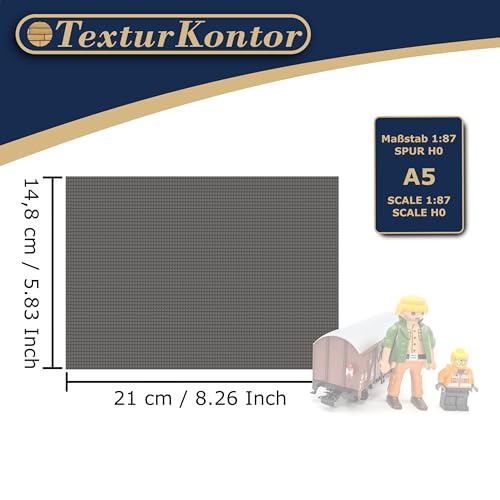 3 Sheets Self-Adhesive Decorative Film Roof Tiles for Model Making in Scale 1:87 Scale H0 (UK: 3.5 mm Scale) (Black Roof Tiles) - color: Black Roof Tiles
