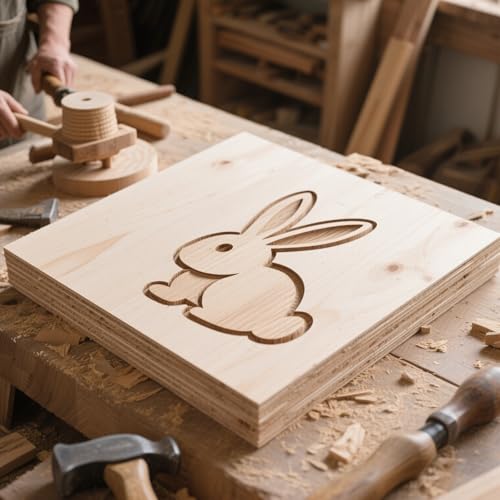 JEUIHAU 20 Pack 8 x 8 Inch Basswood Sheets, 1/4 Inch Thick Square Plywood Wood Sheets, Unfinished Basswood Sheet for Engraving, Wood Burning and Laser Projects