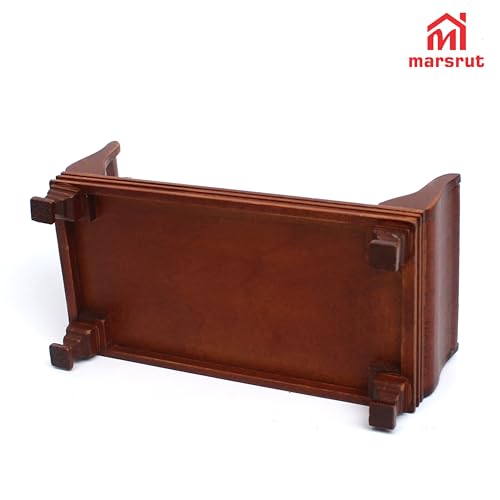 1:12 Scale Doll House Miniature Single Bed with Bedding Fabric & Pillow, Wooden Vintage Victorian European Style Bedroom Furniture Decor Christmas Accessories, Mini Sleigh Bed for 6 Inch Dolls
