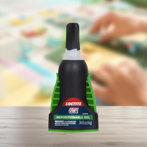 Loctite Super Glue Repositionable Gel, Clear, 0.14 fl oz Bottle, 2 Pack - Superglue for Plastic, Wood, Metal, Crafts & Repair, Cyanoacrylate Adhesive Instant Glue - size: 2 Pack