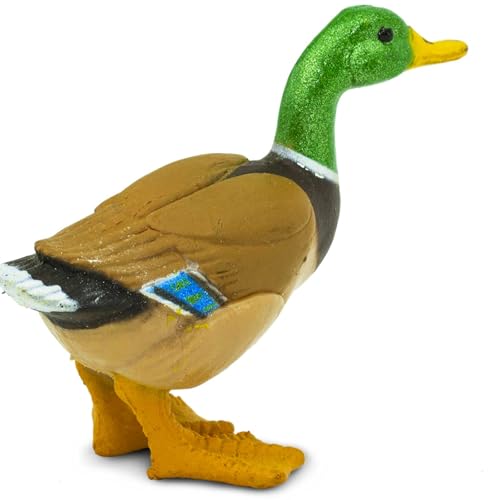 Safari Ltd. Mallard Duck Figurine - Hand-Painted, Realistic 3" Model Figure - Fun Educational Toy for Boys, Girls & Kids Ages 3+
