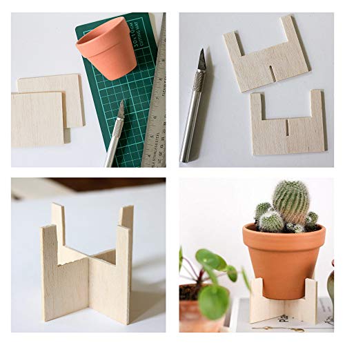 CRAFTIFF Balsa Wood Sheets Unfinished Thin Wood Pieces for Crafts 1/16 Thick 12"x4" - Pack of 6 (12"x4", Pack of 6)