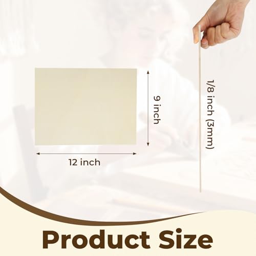36 Pack Basswood Plywood Sheets 9"x12"x1/8", Basswood for Laser Cutting - color: 36 Pack, size: 9"x12"