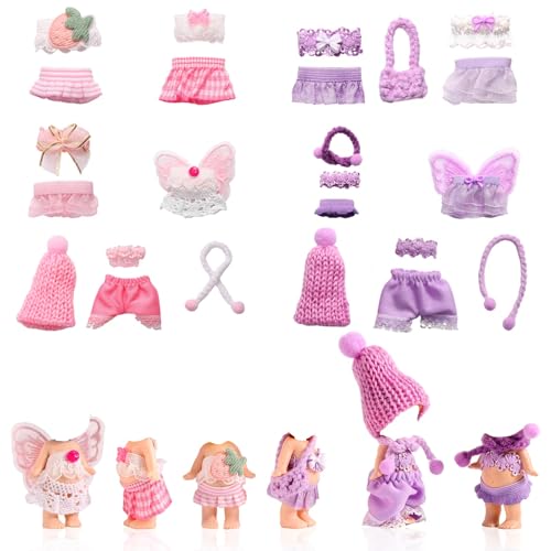 10 Sets 3in/7.5-8cm Doll Clothes Outfits, Mini Baby Costume - style: Style 2