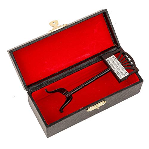 Wooden Miniature Music Stand Replica with Case Bookshelf Sculpture Ornament - color: Music Stand